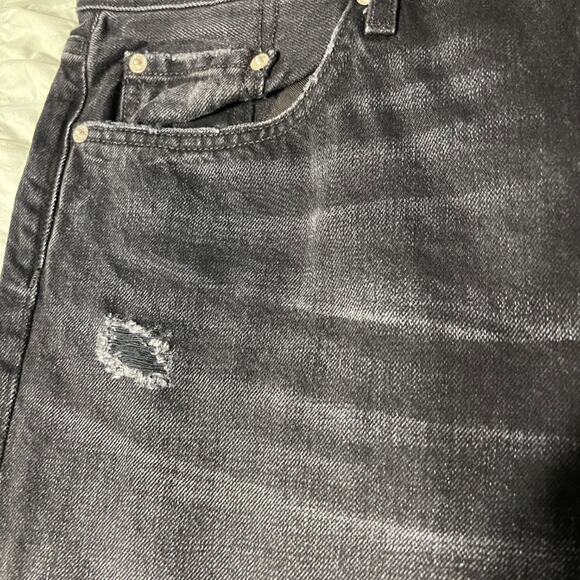 NWT Womens Edwin High Rise Ripped Distressed Black Jeans,100% Cotton,SZ 34 - Picture 5 of 12